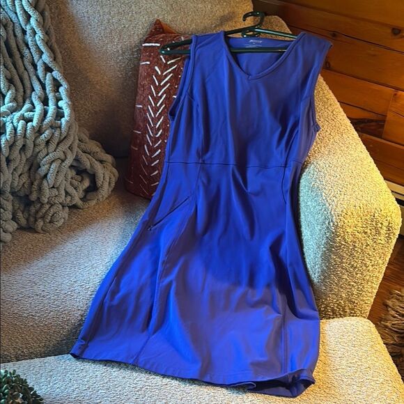 Like 🆕 Duluth Trading Co Blue Sheath Mini Dress - Picture 1 of 5